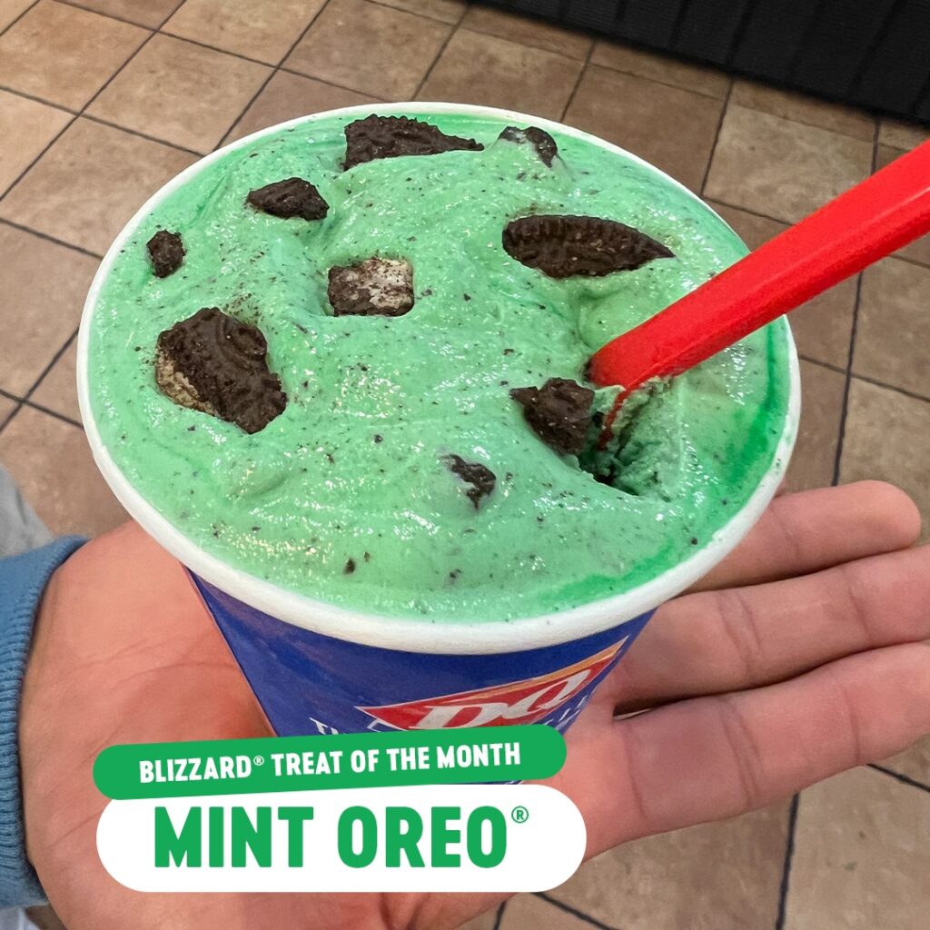 The Classic Mint Oreo Blizzard