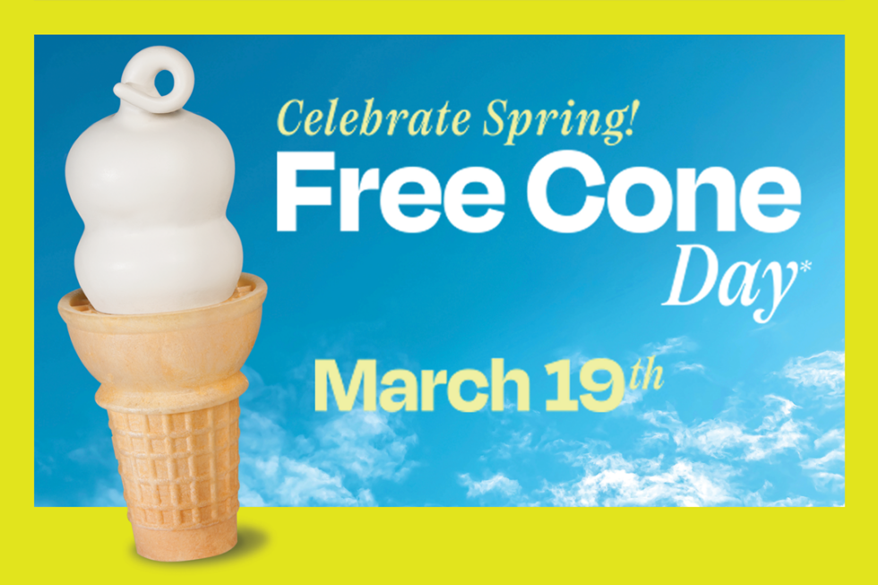 Today, March 19, is FREE Cone Day at DQ® Restautants in Texas