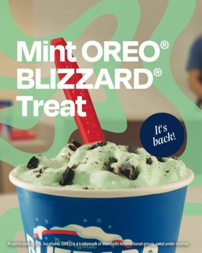 The Classic Mint Oreo Blizzard Treat is Back