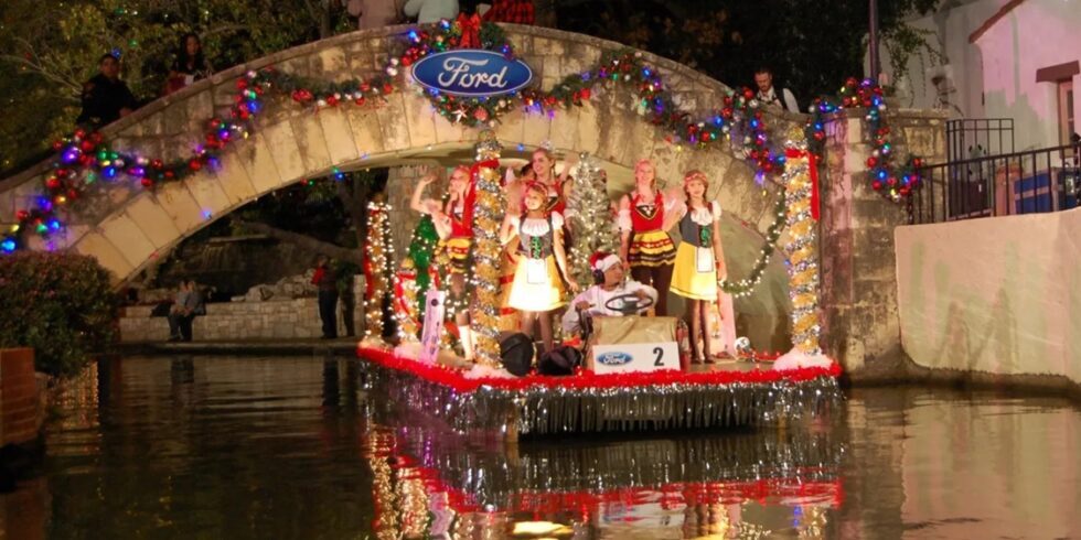 Experience the 2024 Ford Holiday River Parade from Exclusive Riverwalk Patio